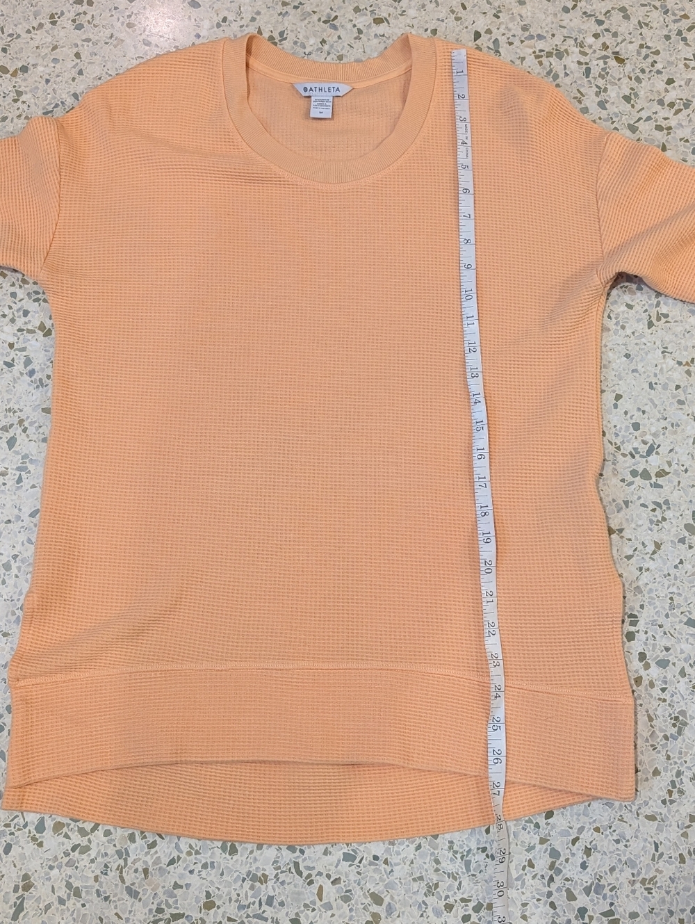Athleta Coaster Luxe Orange Waffle Knit Sweater - Picture 7 of 7